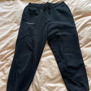 Pangaia Heavyweight recycled cotton track pants Black